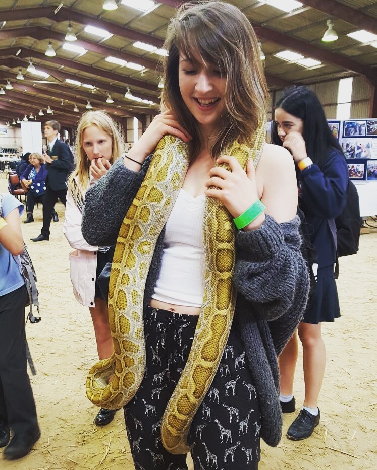 Katie with Snake